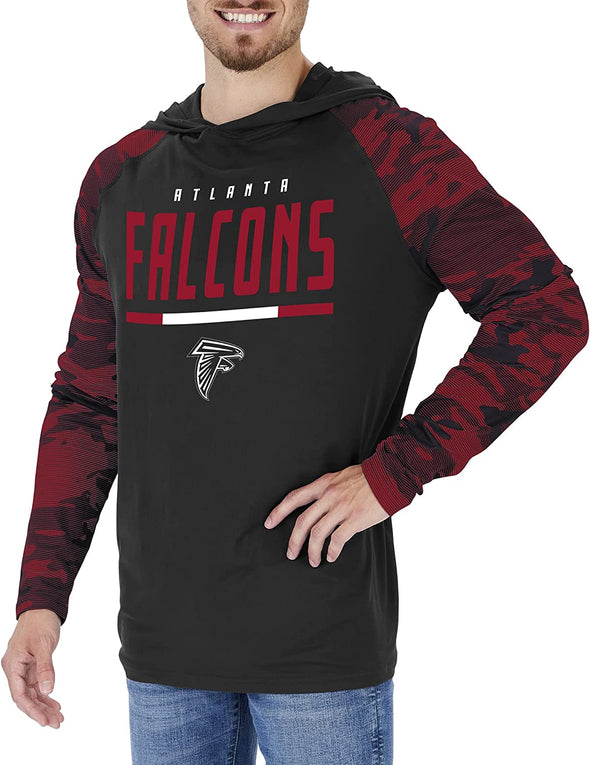 Zubaz Atlanta Falcons NFL Men's Lightweight Hoodie with Team Camo Sleeves