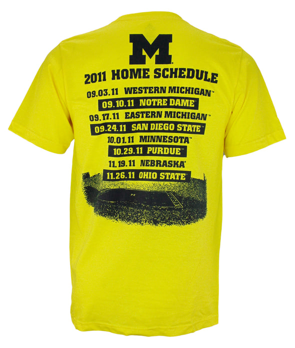 Adidas NCAA Men's UofM Michigan Wolverines 2011 Football Home Schedule T-Shirt