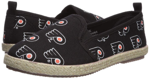 FOCO NHL Women's Philadelphia Flyers Espadrille Slip On Canvas Shoe