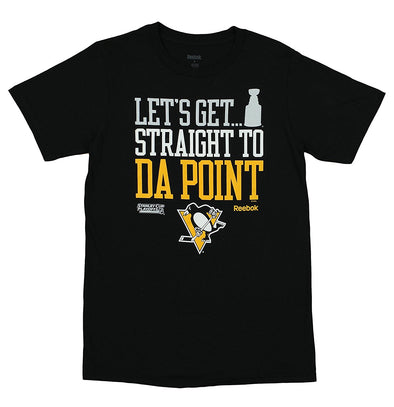 Reebok NHL Men's Pittsburgh Penguins Straight To The Point Graphic T-Shirt, Black