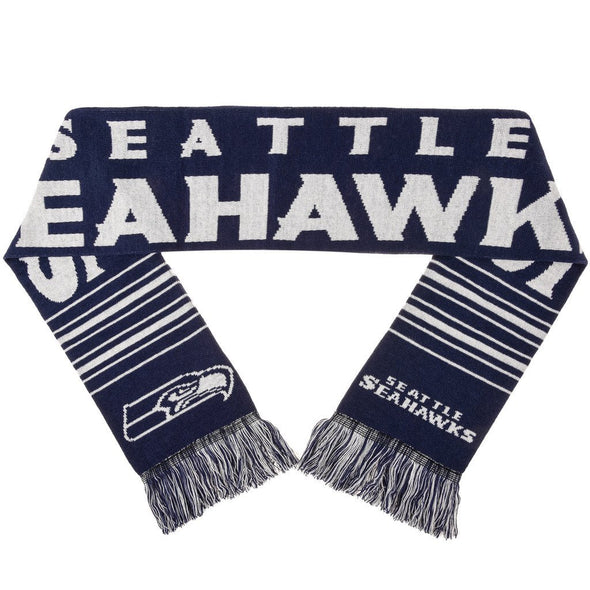 Forever Collectibles NFL Seattle Seahawks Acrylic Large Wordmark Logo Scarf, Blue