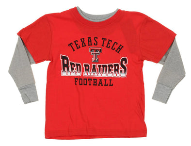 Outerstuff NCAA Youth Texas Tech Red Raiders Classic Fade 2 Shirt Combo Pack, Grey