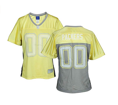 Reebok NFL Women's Green Bay Packers Fashion Jersey, Yellow / Gray