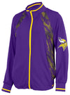 Zubaz NFL Women's Minnesota Vikings Elevated Full Zip Viper Accent Jacket