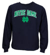 NCAA Men's Notre Dame Fighting Irish Logo Pullover Fleece Crew Sweatshirt