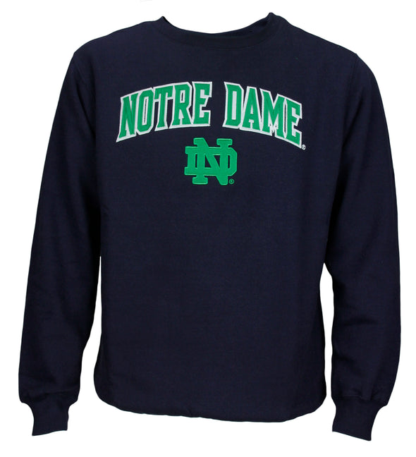 NCAA Men's Notre Dame Fighting Irish Logo Pullover Fleece Crew Sweatshirt