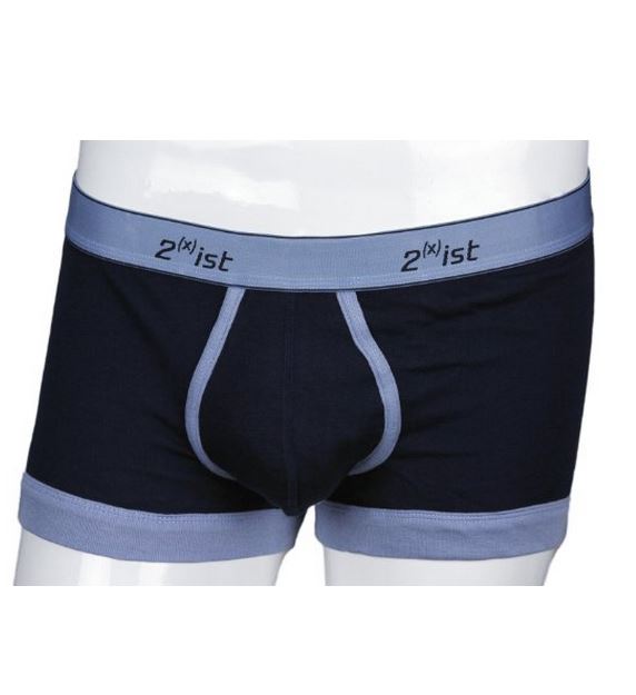 2(x)ist Men's Essential No Show Trunks Boxer Briefs Underwear, Navy