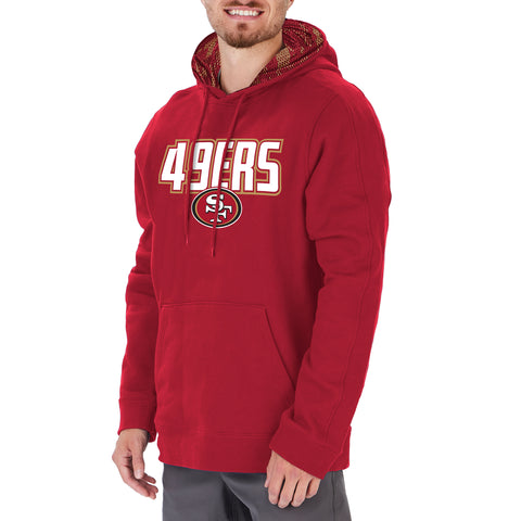 Zubaz Men's NFL San Francisco 49ers Viper Print Hoodie