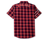 KLEW MLB Men's Boston Red Sox Wordmark Flannel Short Sleeve Button-Up Shirt