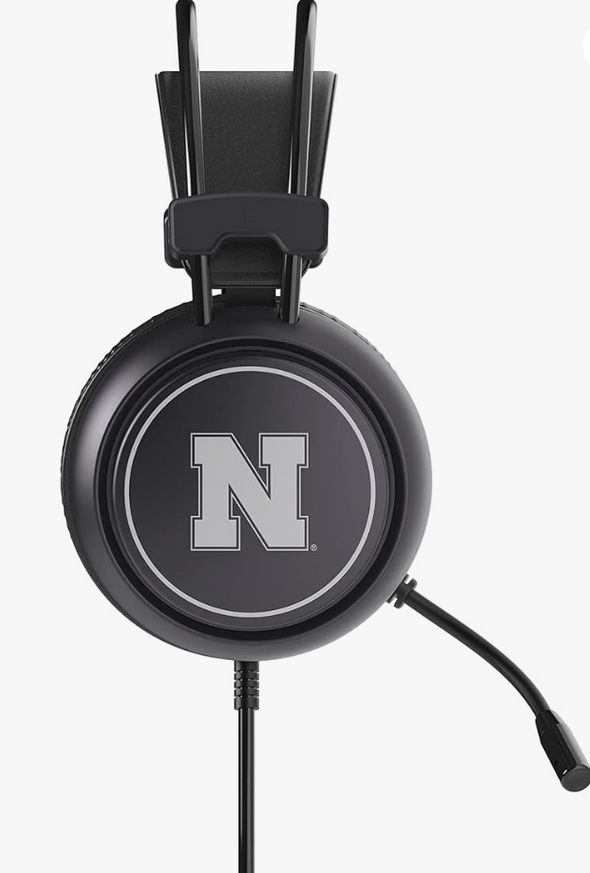 SOAR NCAA Nebraska Cornhuskers LED Gaming Headset Headphones and Mic