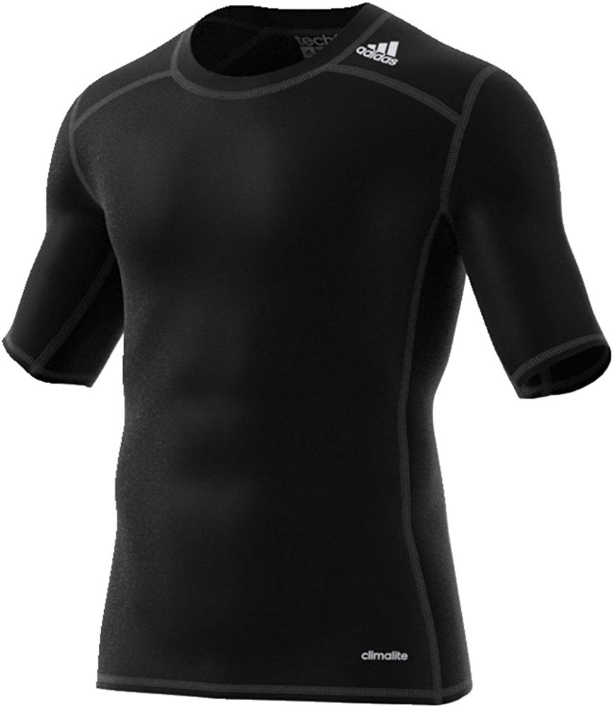 adidas Techfit Compression Short Sleeve Top - Mens Soccer XL Black