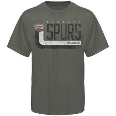 Adidas NBA Men's San Antonio Spurs Vintage Logo T-shirt, Storm Gray