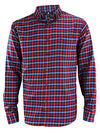 Argyle Culture Men's Long Sleeve Button Up Plaid Shirt, Red