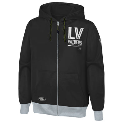Outerstuff NFL Men's Las Vegas Raiders Drop Back Performance Fleece Hoodie