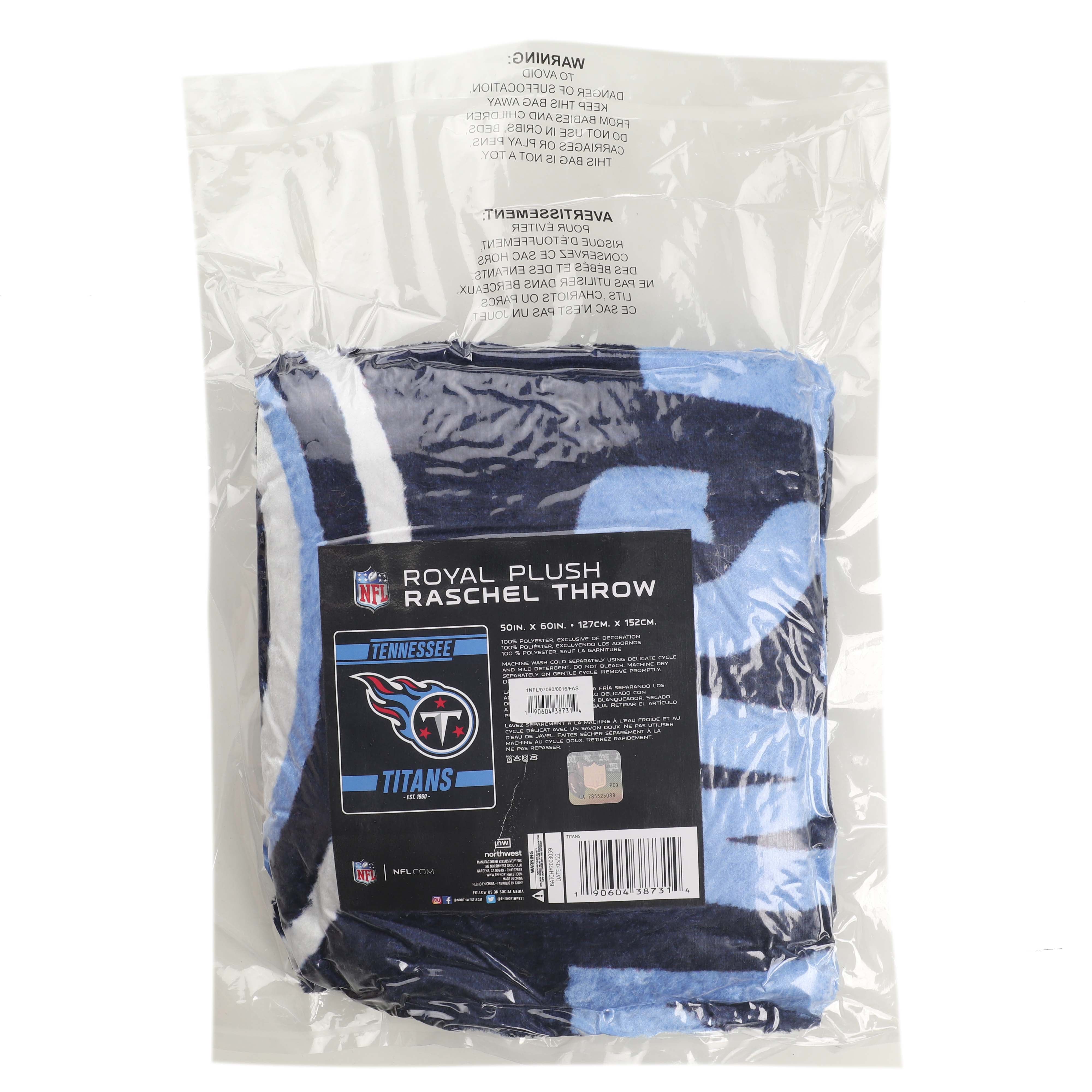 Northwest NFL Tennessee Titans Raschel Throw Blanket – Fanletic