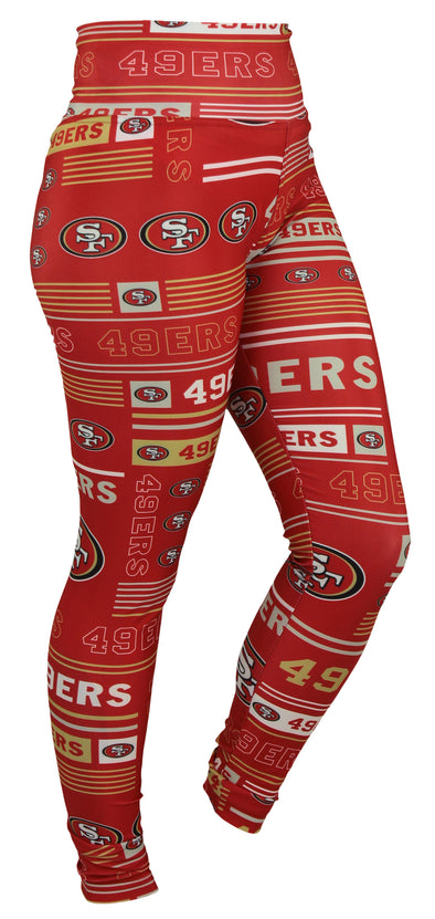 Zubaz NFL San Francisco 49ers Women's Team Column Leggings