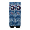 Zubaz By For Bare Feet NFL Adults Unisex Tennessee Titans Zubified Dress Socks, Large