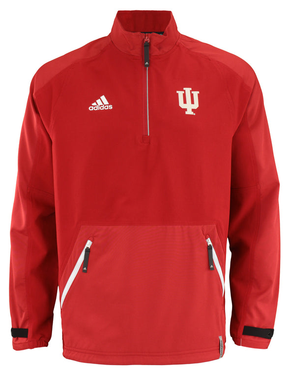 Adidas NCAA Men's Indiana Hoosiers Woven 1/4 Zip Jacket, Victory Red