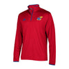 Adidas NCAA Men's Kansas Jayhawks Climalite Quarter Zip Pullover, Red
