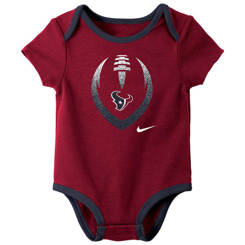 Nike NFL Infant Newborn Houston Texans Nostalgic Icon Creeper 3-Pack Set