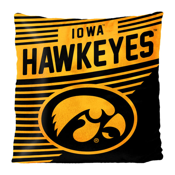 Northwest NCAA Iowa Hawkeyes Velvet Stripes Throw Pillow,16"x16"