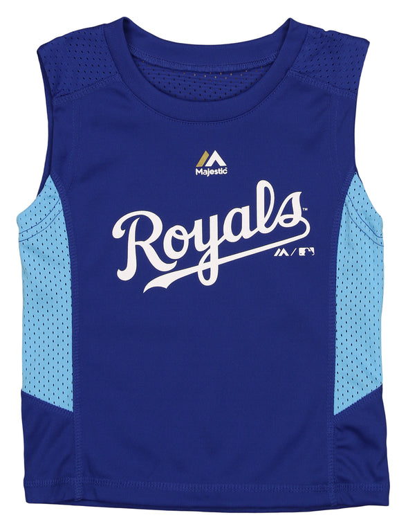 Baseball MLB Toddlers Kansas City Royals Foul Line Shorts Set, Blue