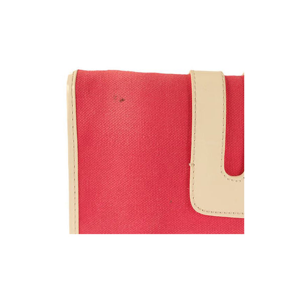 Tila March Zelig Fold-over Canvas Clutch Purse Bag - Pink
