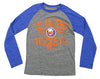 CCM NHL Youth New York Islanders Distressed Graphics Tri Blend Raglan Shirt