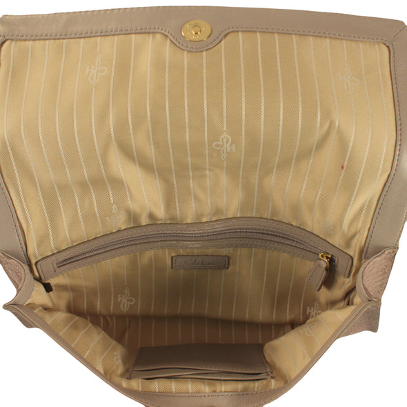 Cole Haan Izzie Clutch Bag Purse Leather Handbag - Brown