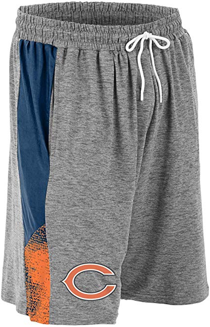 Zubaz Chicago Bears Space Dye Lines Jogger, Gray, Small