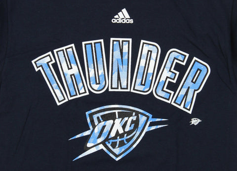 Adidas NBA Men's Oklahoma City Thunder Athletic Graphic Long Sleeve Tee, Navy