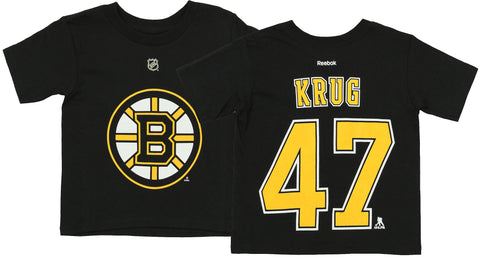 Reebok NHL Toddler Boston Bruins Torey Krug #47 Player's Tee, Black