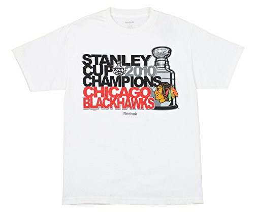 Chicago Blackhawks NHL Mens 2010 Champions Short Sleeve Tee, White