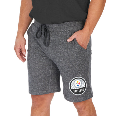 Zubaz NFL Men's Pittsburgh Steelers French Terry Sweat Shorts