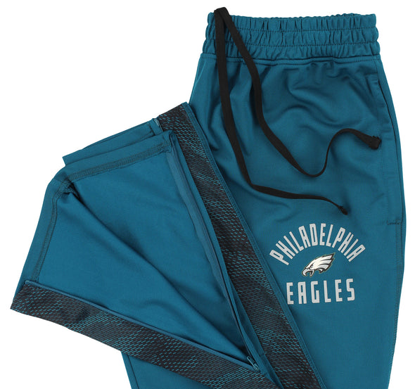 Zubaz NFL Men's Philadelphia Eagles Viper Accent Elevated Jacquard Track Pants