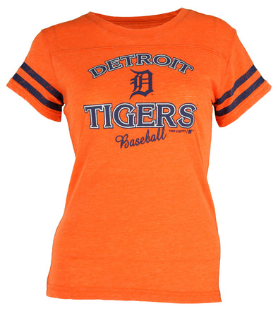 Outerstuff MLB Youth Girls (4-16) Detroit Tigers Short Sleeve Burnout Tee Shirt