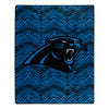 Zubaz By Northwest Carolina Panthers NFL Zubified Raschel Throw, 50X60