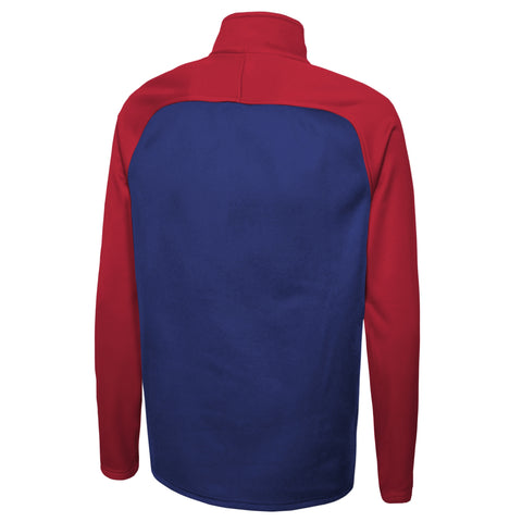 Outerstuff NFL Men's Buffalo Bills O-Line Performance 1/4 Zip Fleece Top