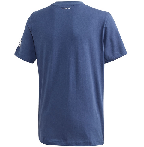 Adidas Youth Tennis Graphic Tee Shirts, Tech Indigo