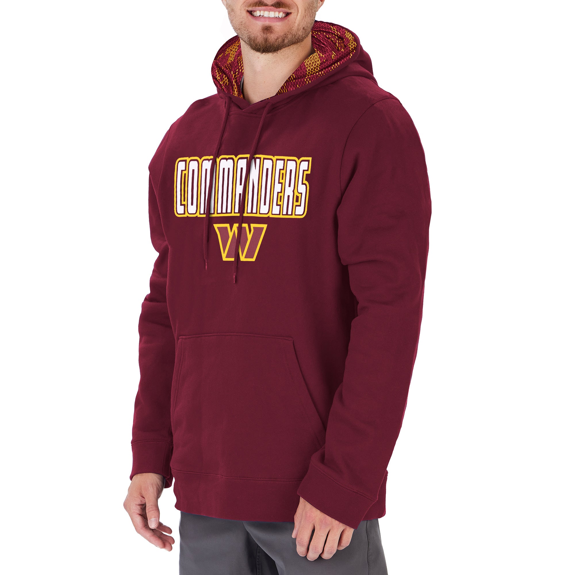 : Zubaz Men's NFL Team Color Full Zip Hoodie with Camo Lines  Details, Football Hooded Sweatshirt : Sports & Outdoors