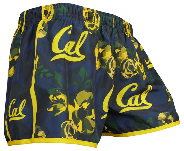FOCO NCAA Women's Cal Golden Bears Floral Running Shorts