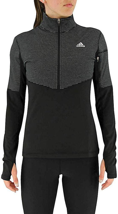Adidas  Women's Lightweight Half-Zip Pullover, Black / Silver