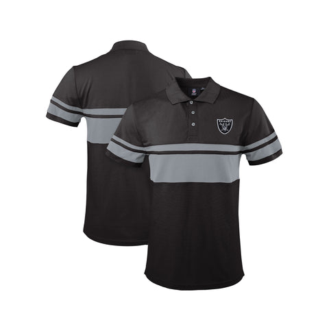 FOCO Men's NFL Las Vegas Raiders Stripe Polo Shirt