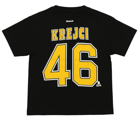 Reebok NHL Youth Boston Bruins David Krejci #46 Short Sleeve Player Tee, Black