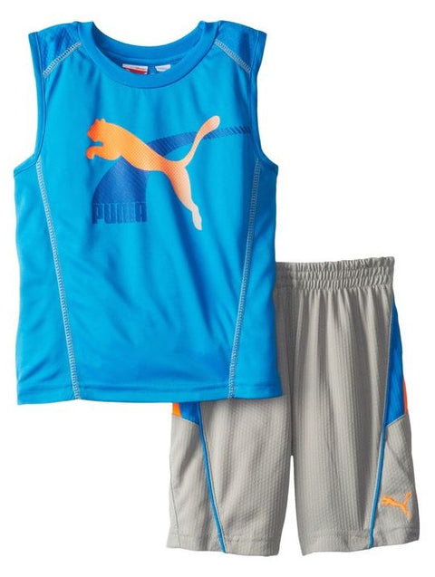 Puma Toddlers Swift Perf Set - Sleeveless Shirt & Shorts Combo Set - Blue