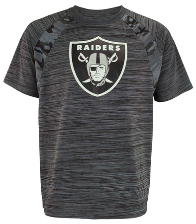 Zubaz NFL Men's Oakland Raiders Tonal Camo Raglan T-Shirt