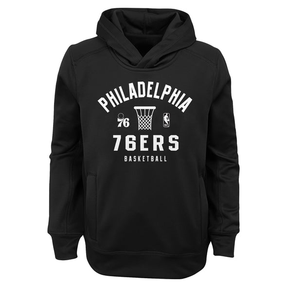 Outerstuff Philadelphia 76ers NBA Boys Youth (8-20) Always Fly Performance Fleece Black Hoodie