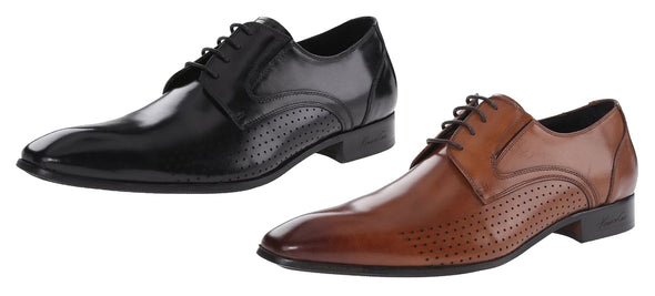 Kenneth Cole New York Men's Top Of The Line Oxfords Shoes - Black & Cognac