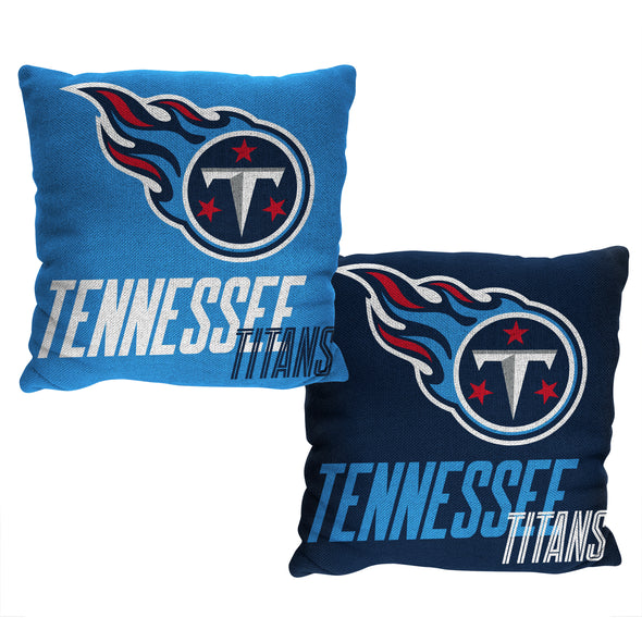 Northwest NFL Tennessee Titans Reverb 20x20 Double Sided Jacquard Accent Throw Pillow