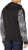 Zubaz Men's Las Vegas Raiders Team Color Zebra Accent Full Zip Hoodie